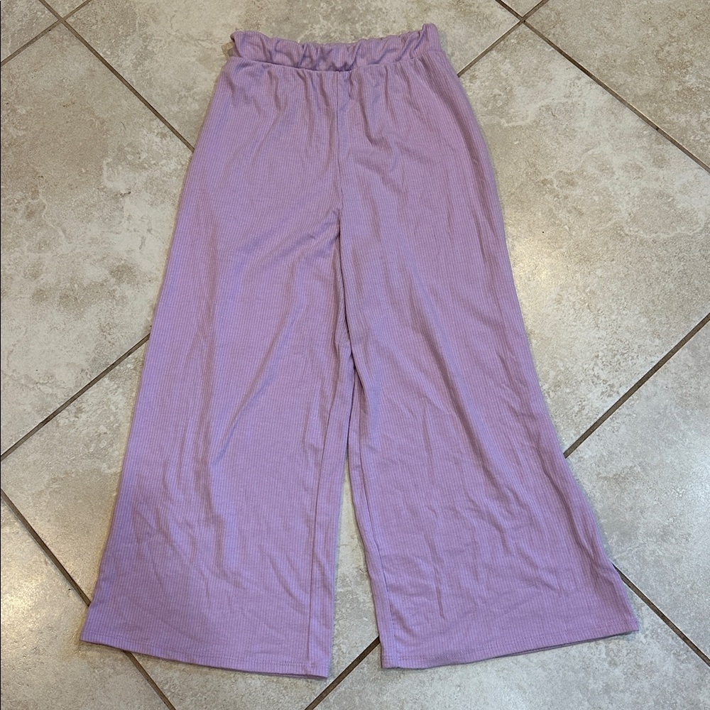 Dressed In LaLa Lex Ribbed Wide Leg Knit Pants S Purple - Picture 2 of 8